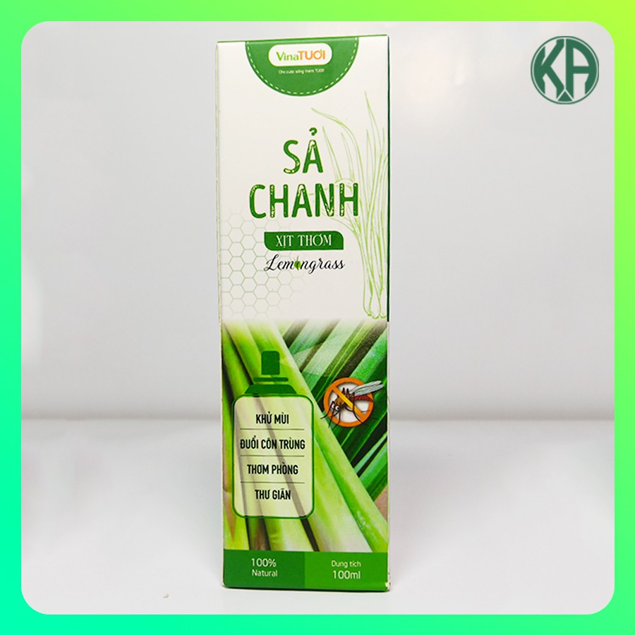 [Bán Chạy] Tinh Dầu Xịt Đuổi Muỗi Hương Sả Chanh Vina Tươi 100% An Toàn Cho Trẻ Nhỏ