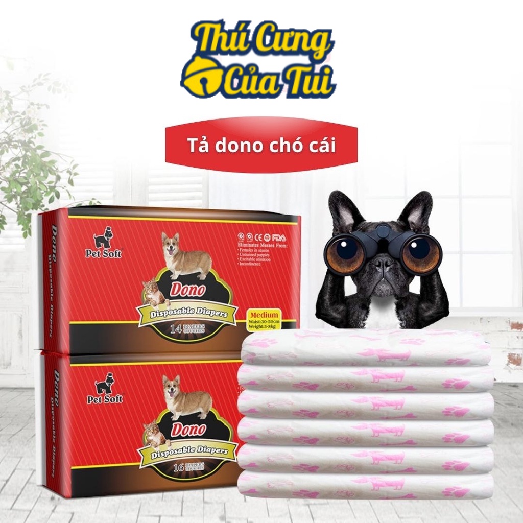 Lẻ Bỉm Cho Chó Cái - Tã Quần Dono Disposale Diapers - Tả Lót Siêu Thấm Hút - Thú Cưng Của Tui