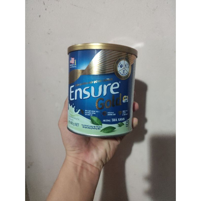 Sữa bột Ensure Gold 400g hương trà xanh