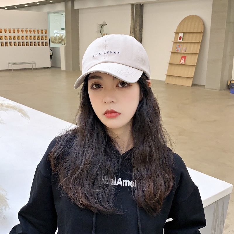 Mũ phong cách Hàn Quốc dành cho nam nữ cặp đôi thêu chữ nhỏ