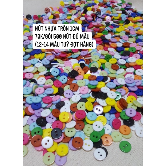 Nút nhựa 1.2cm gói 500 cái