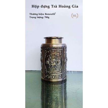 Lọ đựng chè - trà hoàng gia ( Hợp kim đồng - Thủ công)