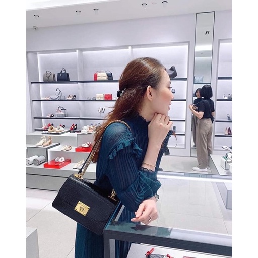 Túi xách nữ da rắn khoá 4 đinh hàng cao cấp