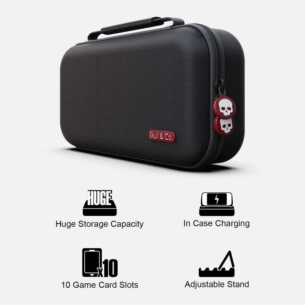 Bộ ốp lưng NeoGrip và túi MaxCarry Case thương hiệu Skull &amp; Co xịn sò cho máy game Nintendo Switch V1-V2 / OLED