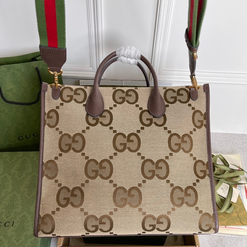 Túi xách nữ Gucci GC tote size 31 da thật phối vải dệt hàng vip 1-1