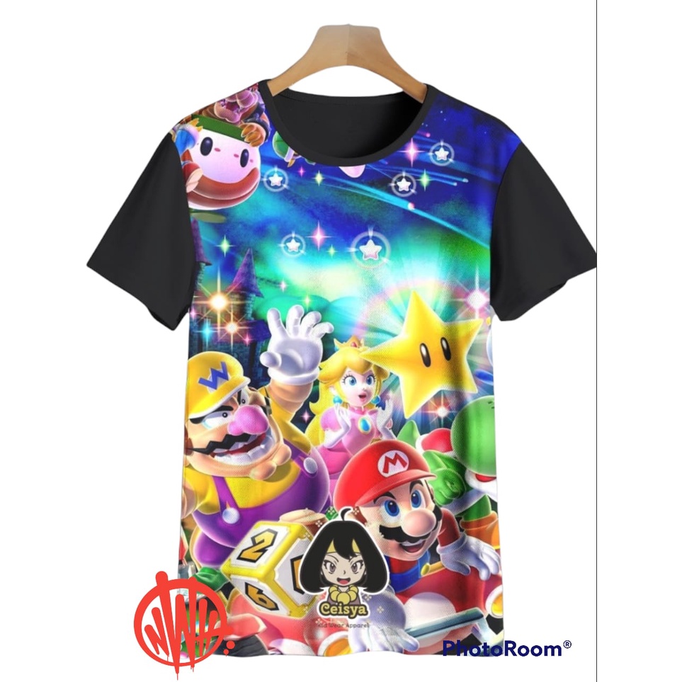 Áo Thun In Nhân Vật Hoạt Hình Super Mario Bros 04 Cá Tính Cho Bé Trai 3 4 5 6 7 8 9 10 12 13 14