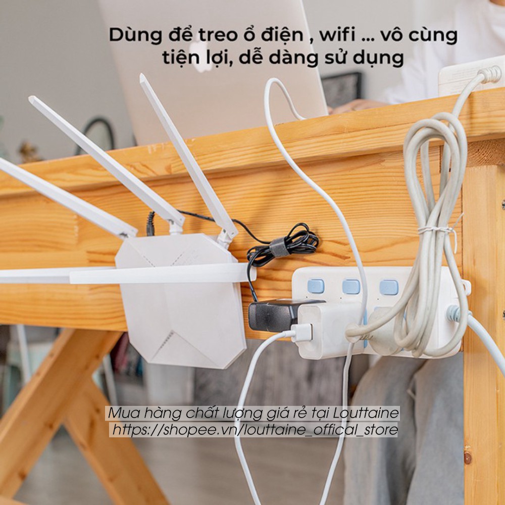 Móc chữ U treo đồ dán tường giá đỡ treo tranh ảnh cục wifi ổ điện đa năng lắp đặt dễ dàng vô cùng tiện lợi