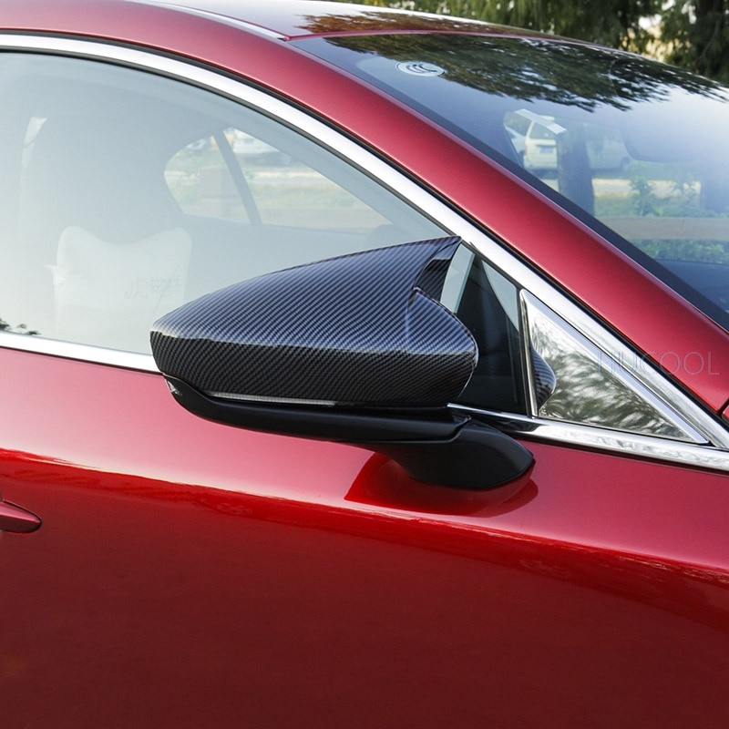 Ốp Gương Chiếu Hậu Phản Quang Bằng Sợi Carbon Cao Cấp Cho Ô Tô Mazda3 Mazda 3 2019 2020 2021