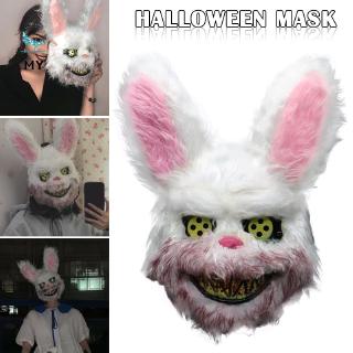 Mặt nạ hóa trang họa tiết thỏ rùng rợn cho Halloween