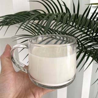 Cốc thủy tinh uống cà phê / trà sữa dung tích lớn 350ml