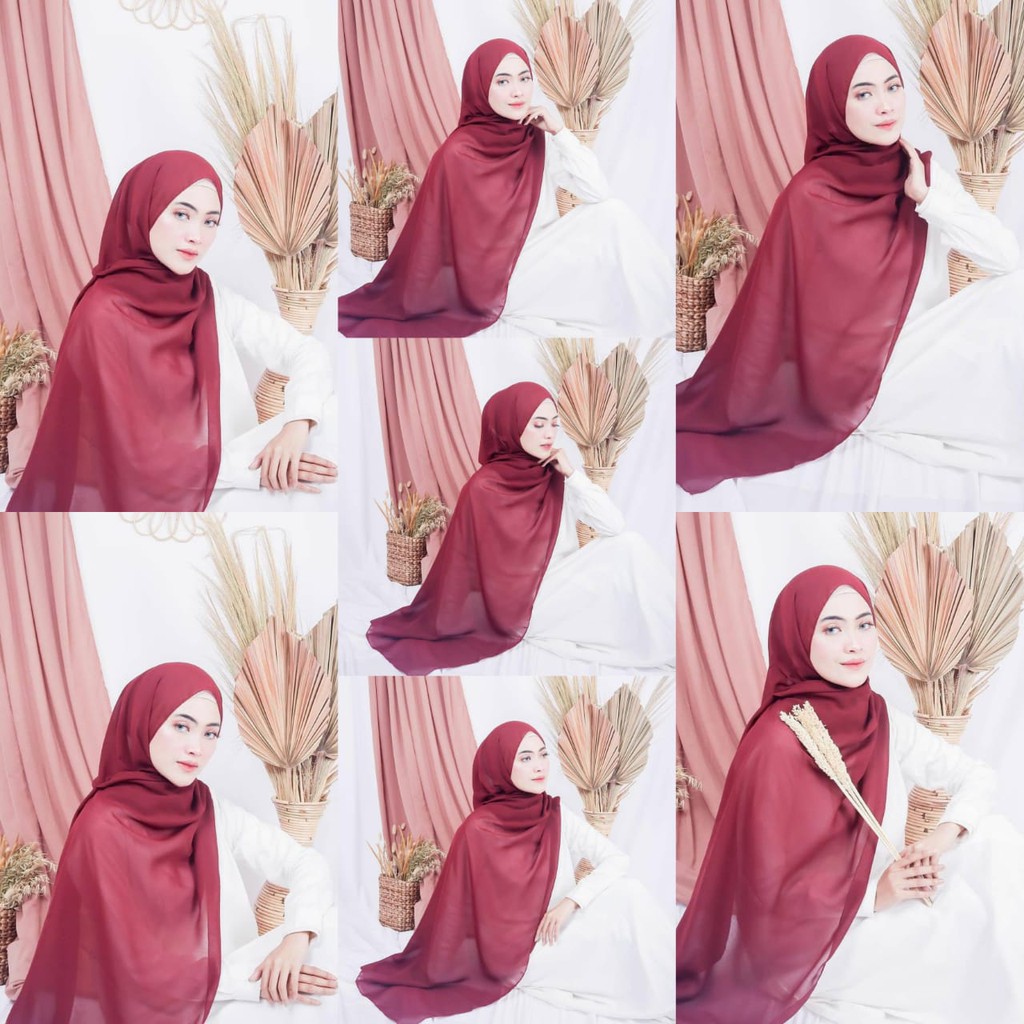 Khăn Trùm Đầu Hijab Bella Pashmina 180x75