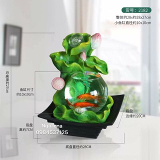 Thác nước phong thuỷ kèm bể cá