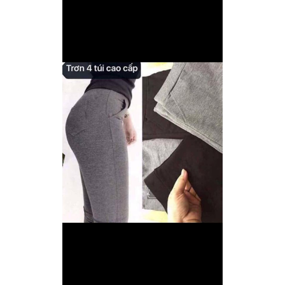 Quần LEGGING 4 TÚI XÁM