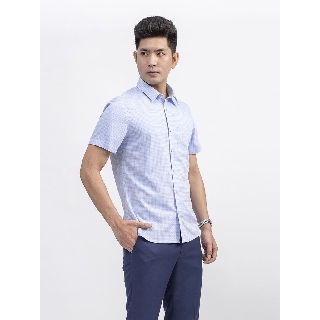 [ARISTINO SALE MẪU MỚI 2021] ÁO SƠ MI NAM NGẮN TAY CARO DỆT Ô CHỮ NHẬT Aristino  ASS084s9 chất sợi tre chống nhăn và mát