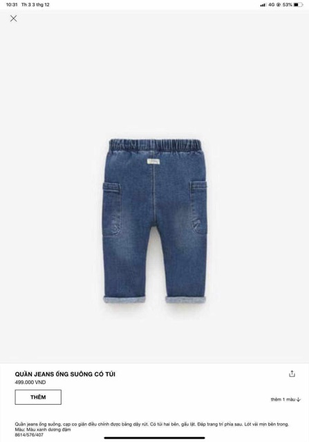 Quần jeans bé trai