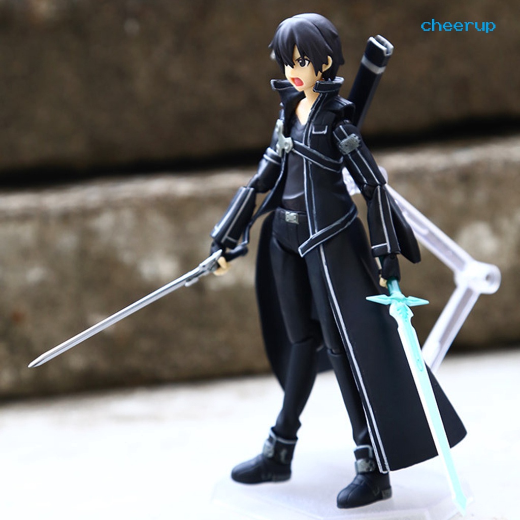 cpmx_Figure Model Anime Sword Art Online Action Asuna Kirito Kiriko Asada Shino PVC Cartoon Miniature Display Mold for Kids