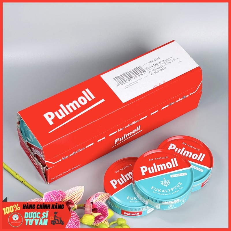 Kẹo Ngậm Ho Không Đường Zuckerfrei PULMOLL Hộp 50g Nhiều vị - Minpharmacy