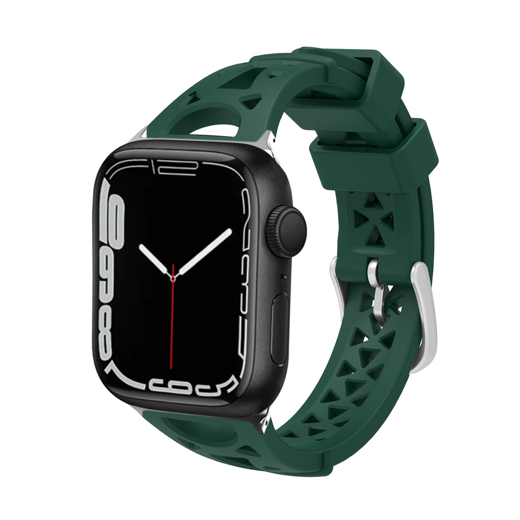 Dây Đeo Silicone Cho Đồng Hồ Thông Minh Apple Watch 38mm 40mm 41mm 42mm 44 mm 45mm iWatch 8 7 6 se 5 4 3 2 1