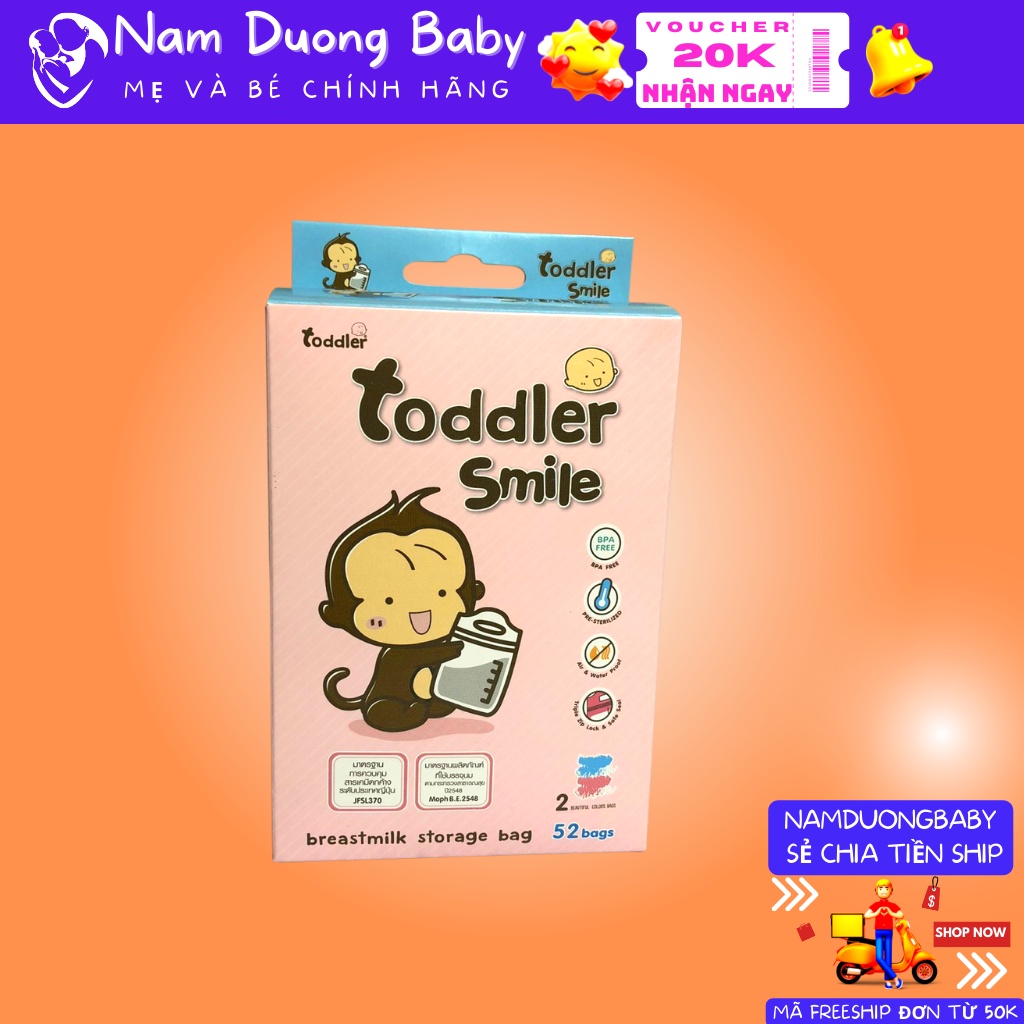 Túi trữ sữa Toddler Khỉ Thái Lan 52 túi