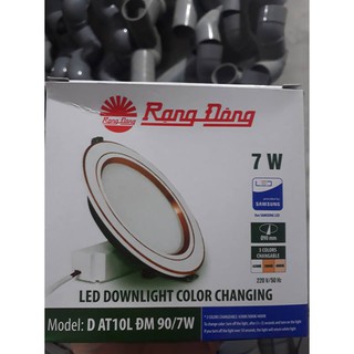 Đèn âm trần đổi màu 7W Rạng đông(D AT10L ĐM 90/7w)