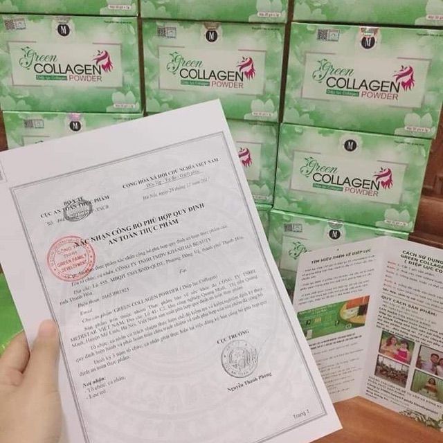 Diệp Lục Collagen - Đẹp Da - Mờ Nám - Tàn Nhang - Hộp 30 Gói [giảm giá]