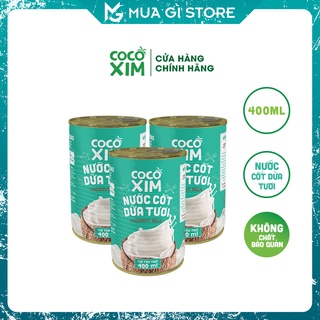 Combo 3 nước cốt dừa tươi cocoxim dung tích 400ml/hộp, giao hỏa tốc hà nội