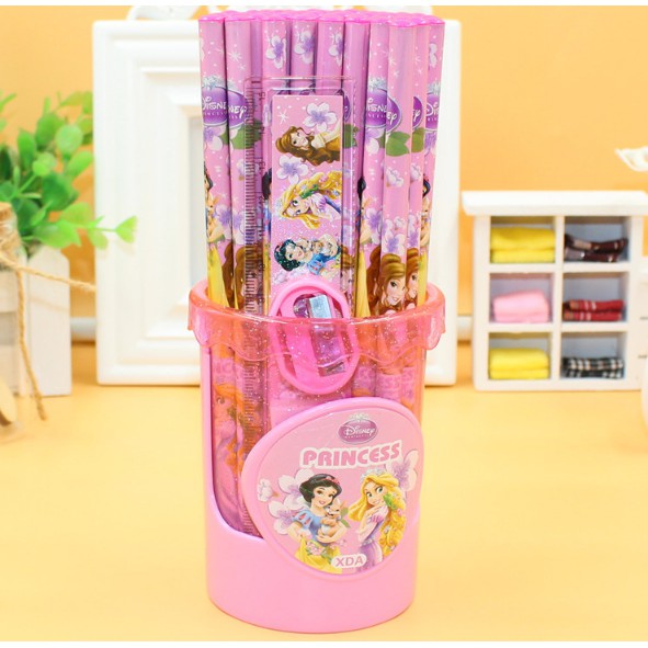 Combo 5c Bút chì gỗ HB hoạt hình siêu yêu