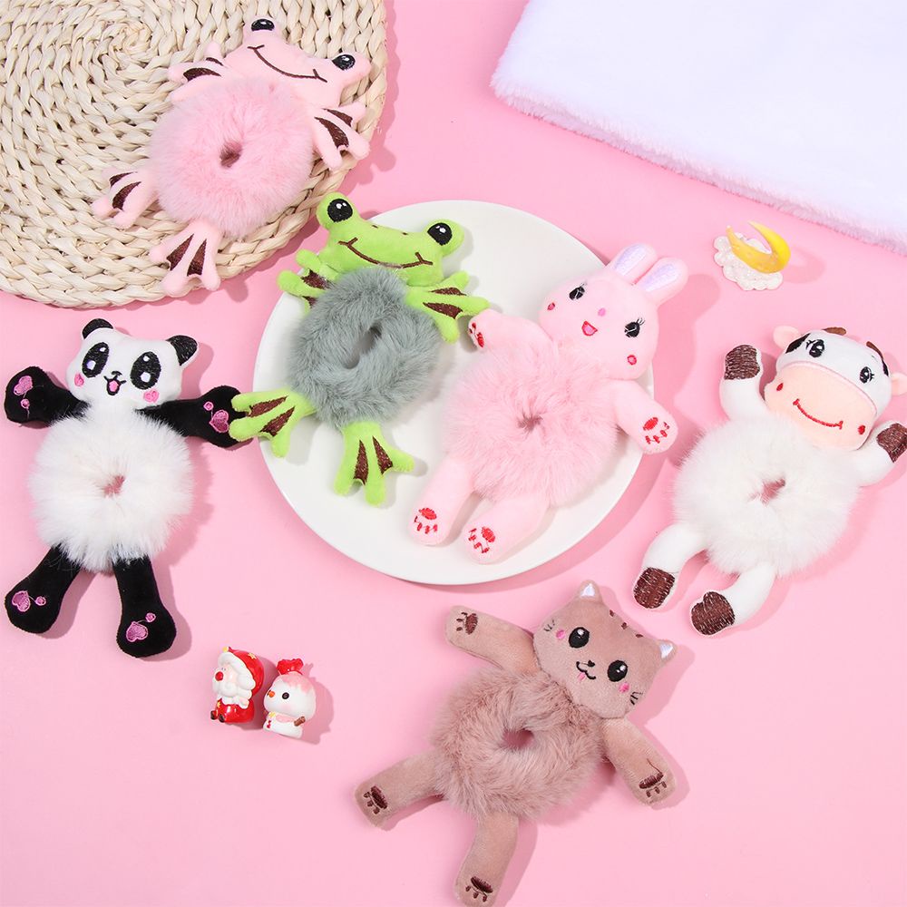 Dây buộc tóc co giãn hình thú nhồi bông đáng yêu thời trang cho nữ