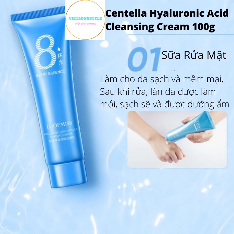 Bộ Chăm Sóc Da Mặt Hyaluronic Acid Dưỡng Ẩm Kiểm Soát Dầu Se Khít Lỗ Chân Lông Toner Emulsion Kem Dưỡng Mắt BB