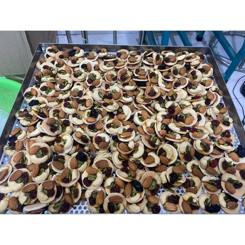 500g Bánh đồng tiền ngũ hạt, mix hạt điều hạnh nhân giàu dinh dưỡng