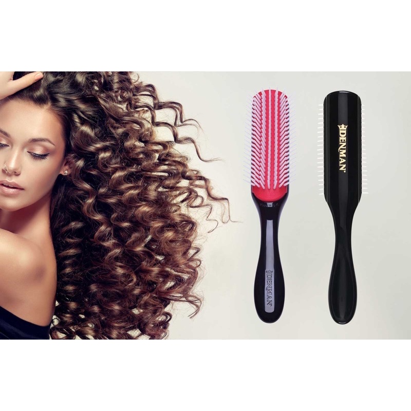 Lược dành cho tóc xoăn Denman Brush D3 Original Styler 7 Row nhiều màu