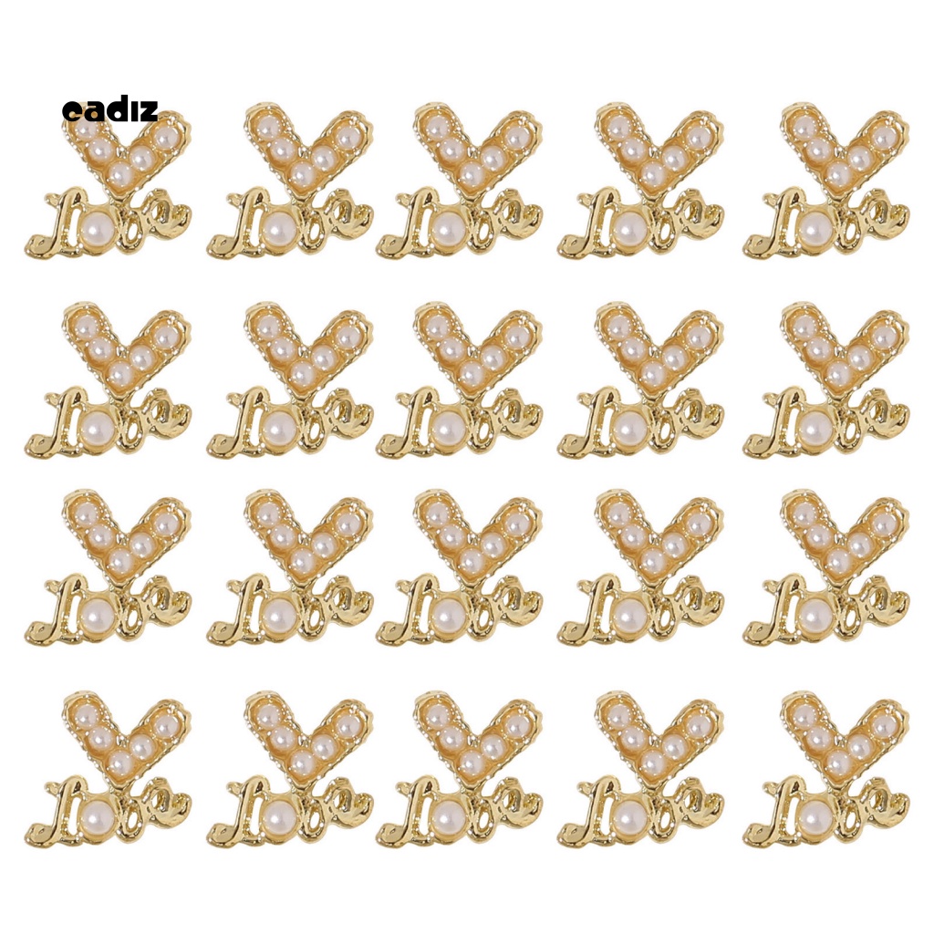 Set 20 Phụ Kiện Trang Trí Móng Tay Nghệ Thuật Màu Sắc Tươi Sáng Phong Cách Retro