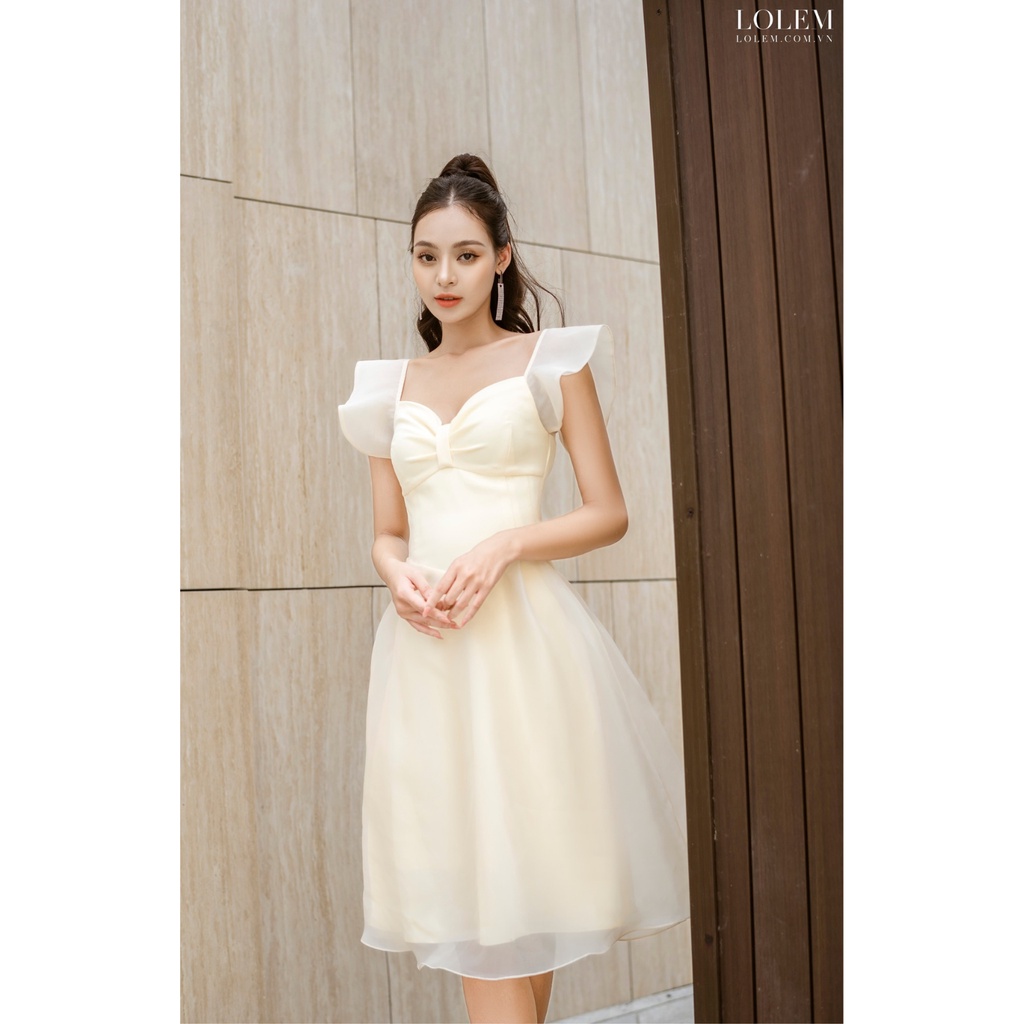 Đầm xòe dự tiệc LOLEM DX352 cánh tiên vải organza không nhăn