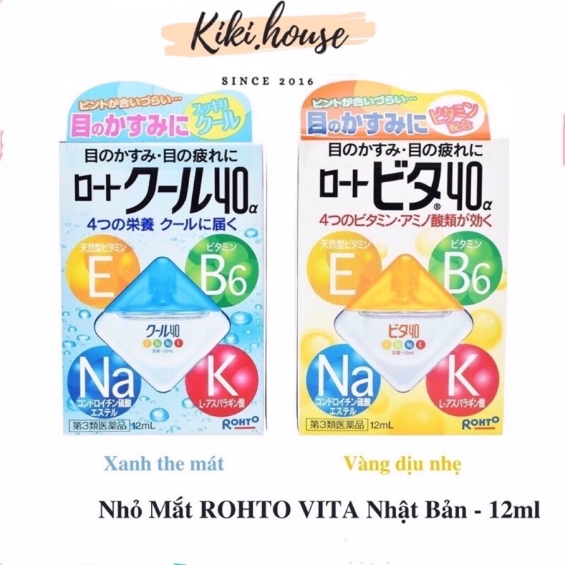 Nước Nhỏ mắt Rohto Nhật Bản Vita 40 bổ sung vitamin