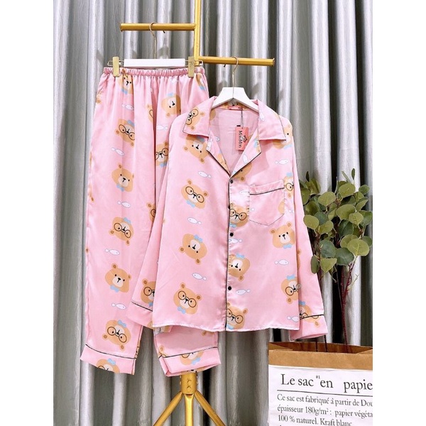 Bộ pijama Satin lụa bigsize tay dài