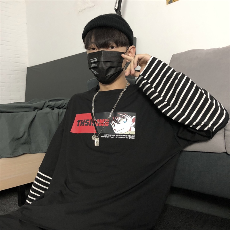 Áo thun tay dài nam nữ form rộng Yinxx, áo phông phối tay sọc sweater unsiex SW100