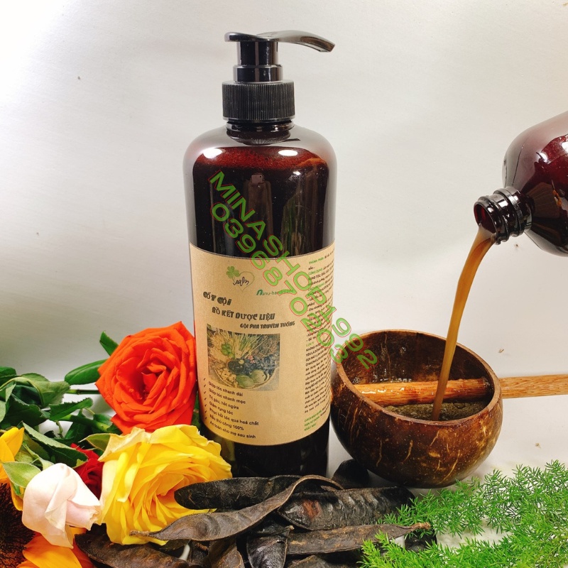 (1 Lít) Dầu Gội Bồ Kết - giảm rụng tóc, giảm chẻ ngọn, nuôi dưỡng tóc từ sâu bên trong