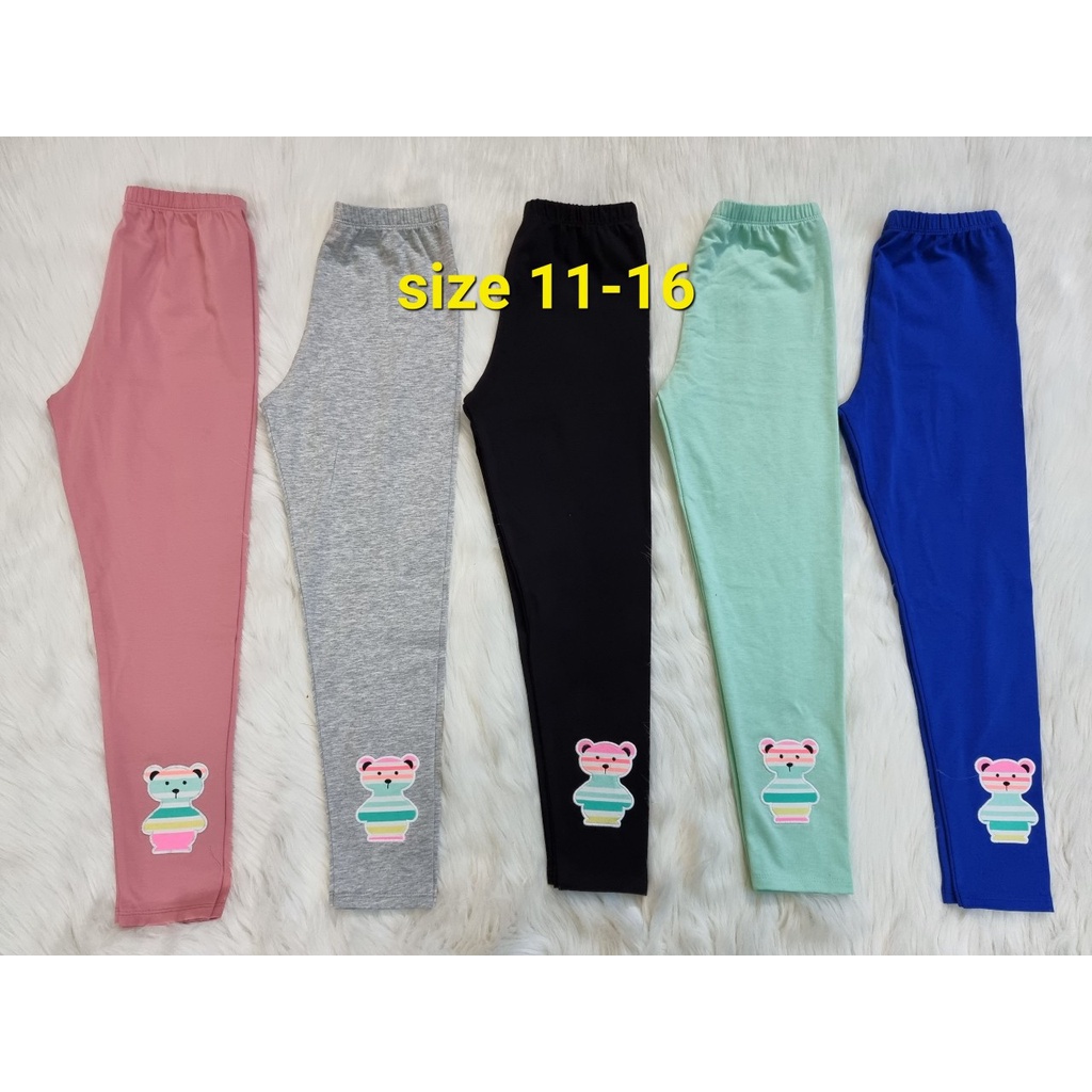 Quần Legging Bé Gái 24-40kg Vải Cotton 100% co Dãn 4 chiều