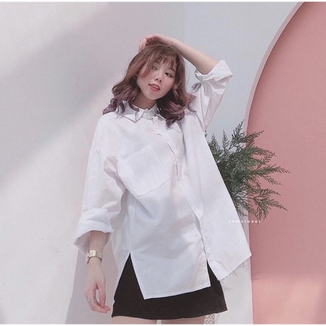 🚛[FREE SHIP] Áo sơ mi xẻ tà(Hàng qc)-kèm ảnh thật