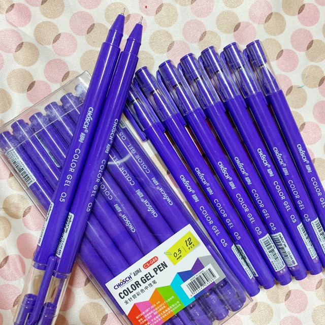 BÚT GEL CHOSCH COLOR GEL PEN 0.5 TÍM (CS-G88 NGUYÊN HỘP)