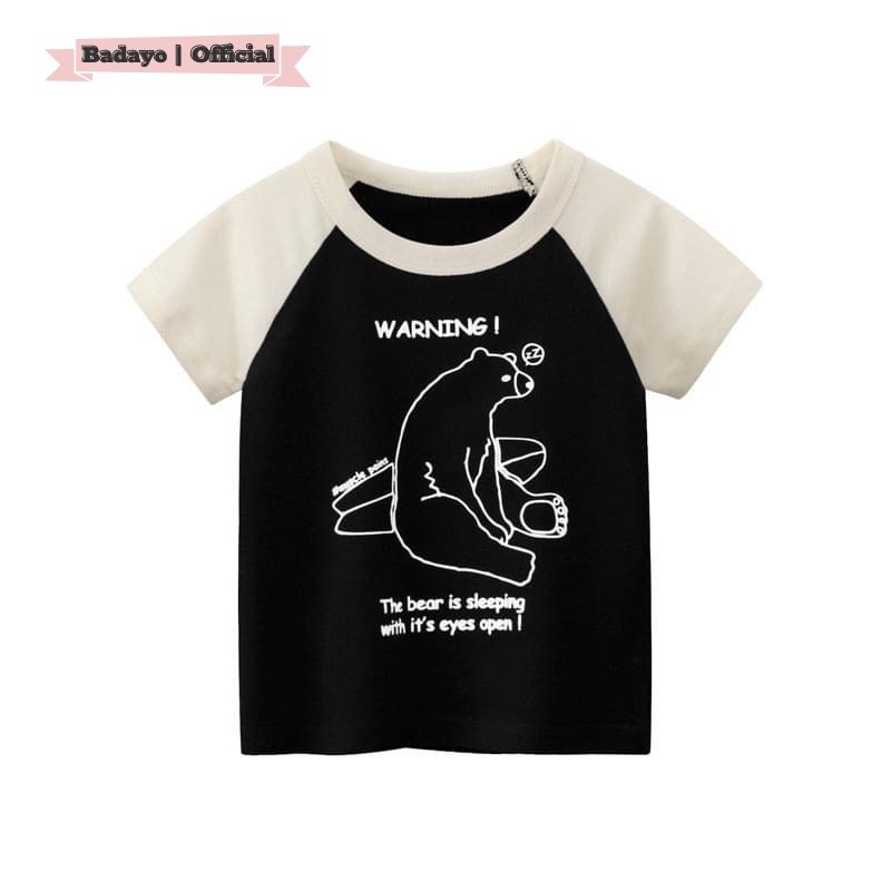 Áo thun bé trai gái cộc tay hàng xuất Châu Âu Kids chất cotton mềm mịn in hình ngộ nghĩnh BADAYO S1112