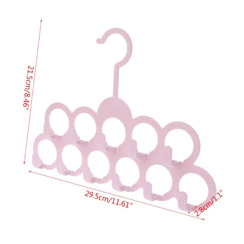 QQ Móc Treo Cà Vạt/Khăn Choàng 11 Lỗ Tiện Dụng