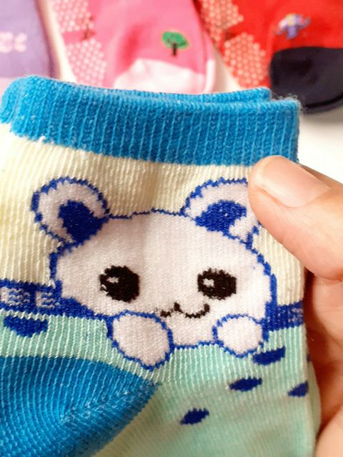 Vớ cotton hình thú chống trượt cho bé dưới 2 tuổi