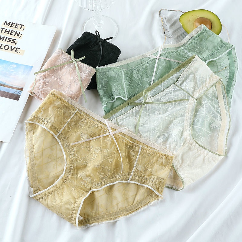 Quần Lót Nữ Phối Ren Thoáng Khí Dễ Thương