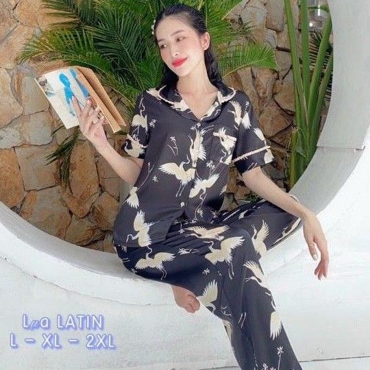Đồ Bộ Mặc Nhà Pijama Lụa Latin Cao Cấp Mềm Mượt Hàng Có Size🎀Giảm 10K Đơn 200K | BigBuy360 - bigbuy360.vn