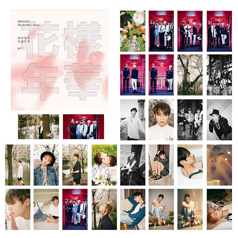 Tmdbyx Set 30 Tấm Thẻ Hình Nhóm Nhạc Bts