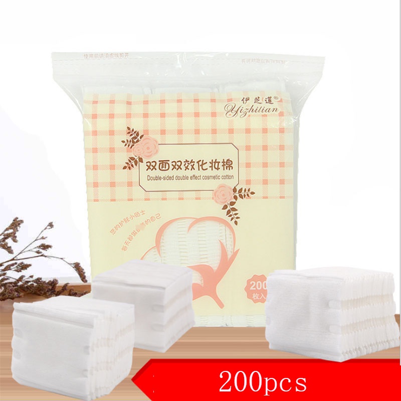 Set 50/200 Bông Tẩy Trang Dày Dặn Làm Sạch Sâu Cho Da Mặt Tiện Dụng