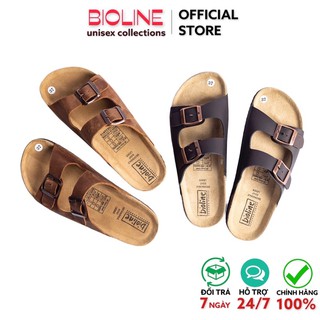 [DÉP DA BÒ] Dép quai ngang Bioline đế trấu da bò thật mã B01 - Bioline Official