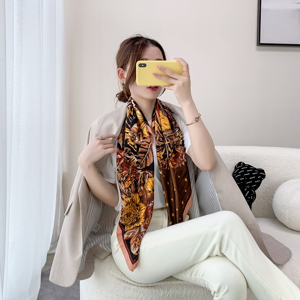 Khăn Choàng Vuông 90cm(35.4inch) Thời Trang Thoáng Khí WJ1007-61-01