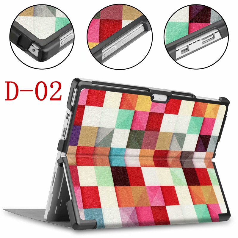 PU Leather Protector Stand Holder Cover Case For Microsoft Surface Pro 4 5 6 12.3 inch